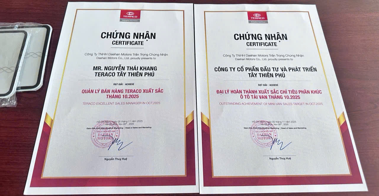 Chứng nhận Tây Thiên Phú