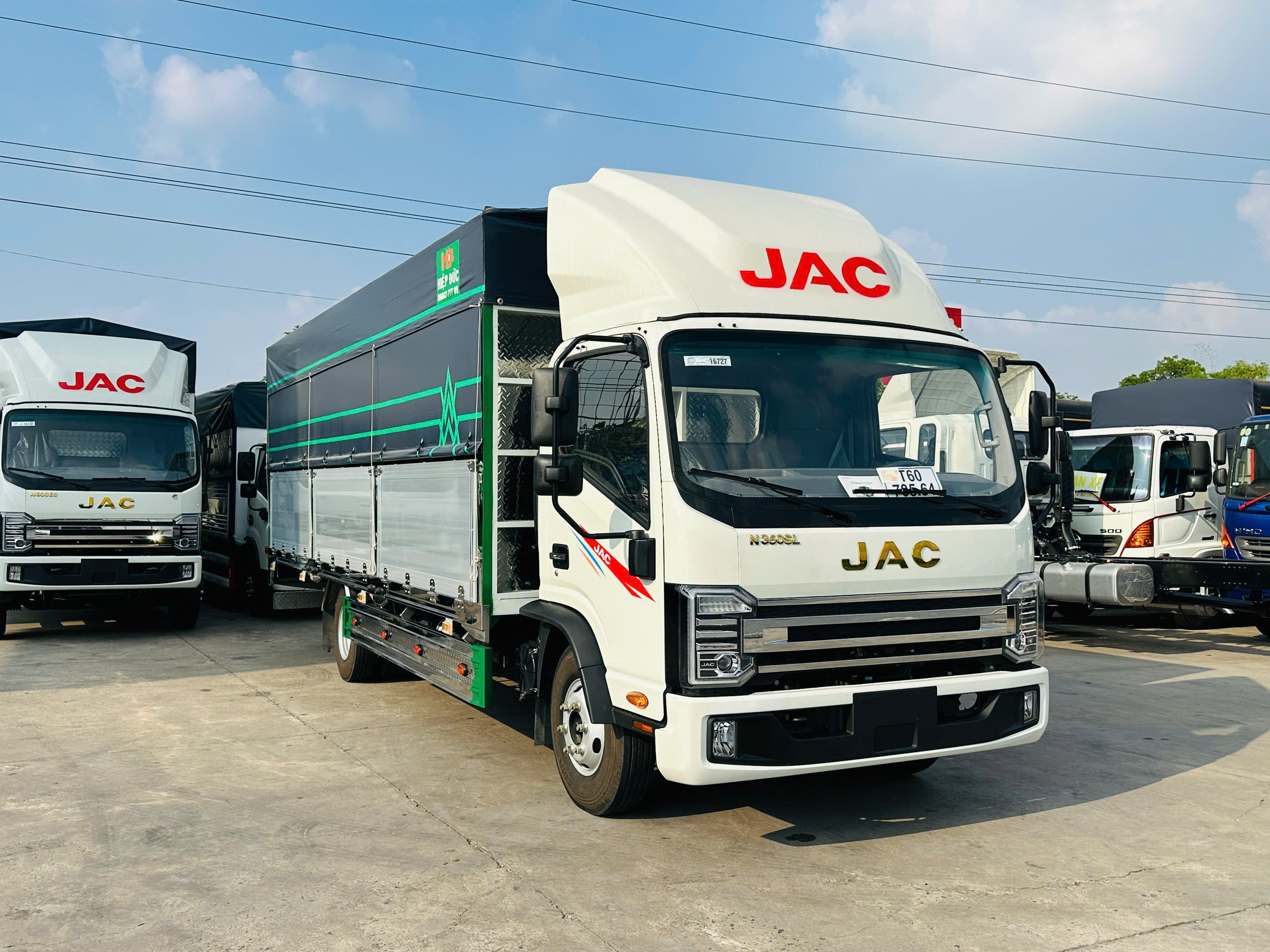 JAC N350SL thùng bạt bửng nhôm