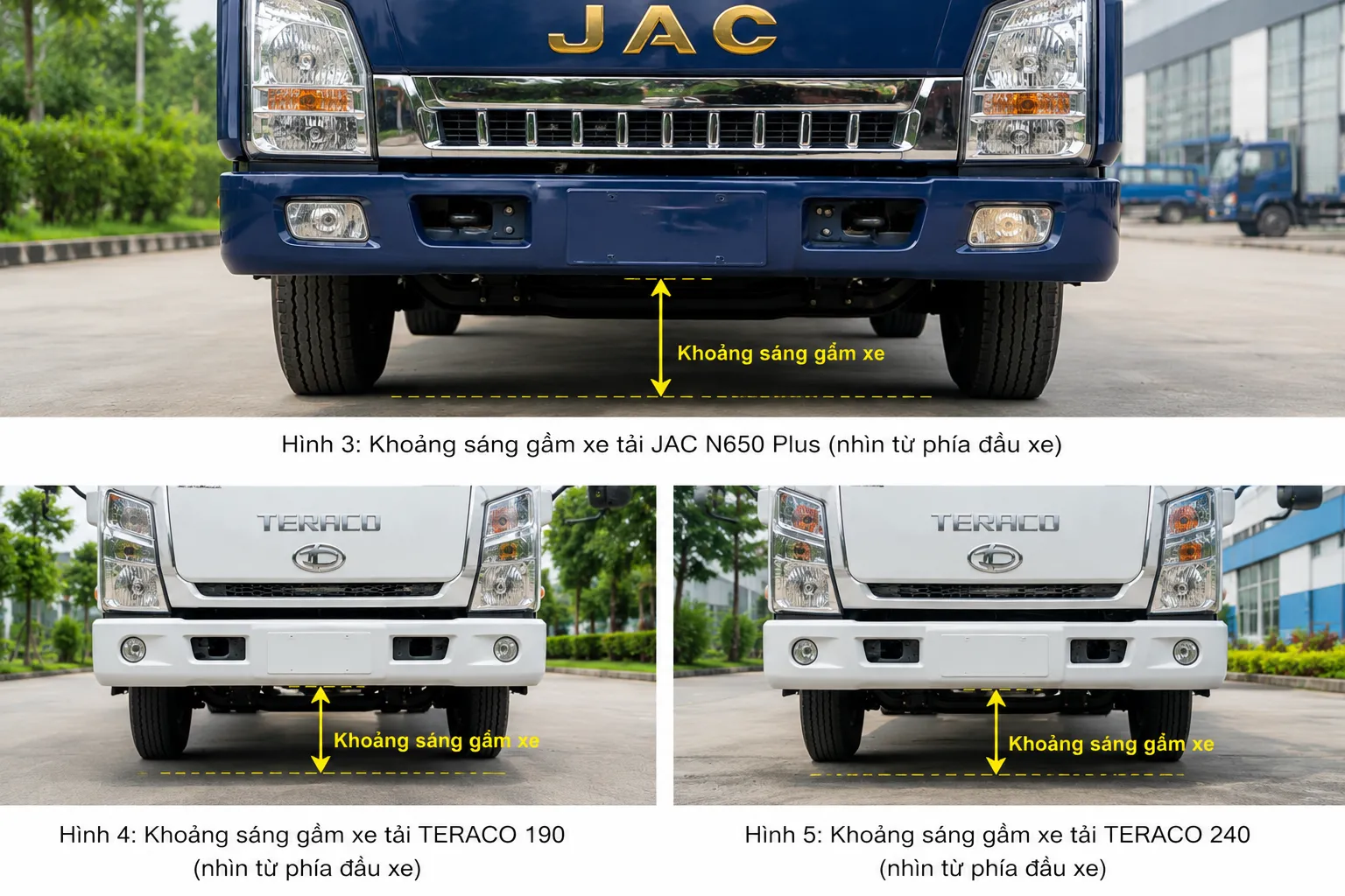 Khoảng sáng gầm xe tải là gì? Vì sao xe tải JAC và TERACO được nhiều khách hàng lựa chọn?