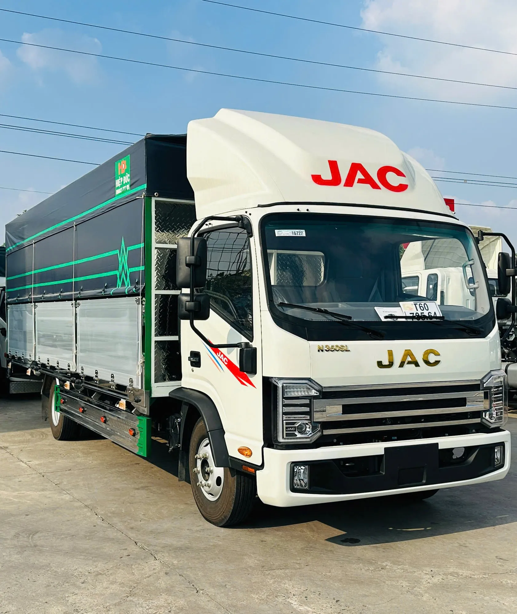 JAC N350SL thùng bạt bửng nhôm